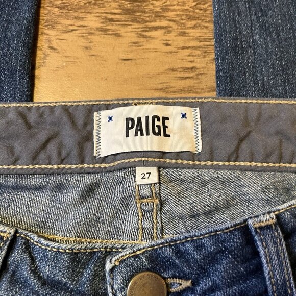 Paige Skyline Ankle Peg Jessie Tear & Repair Jeans Distressed Size 27 Skinny - Picture 4 of 7
